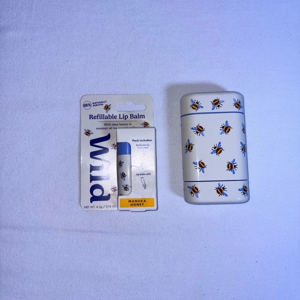 Wild Lip Balm Emma Bridgewater Case Manuka Honey Refill New Bee Print Eco